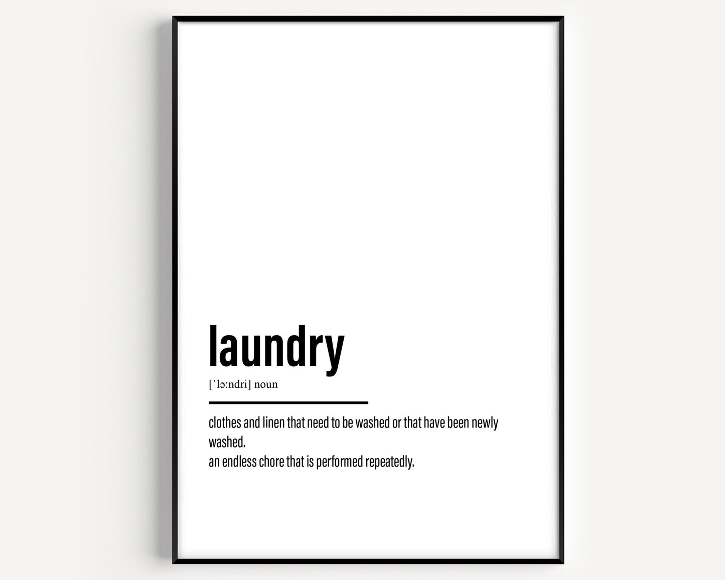 Laundry Definition Print - Magic Posters