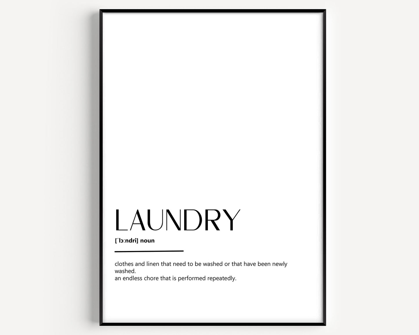 Laundry Definition Print - Magic Posters