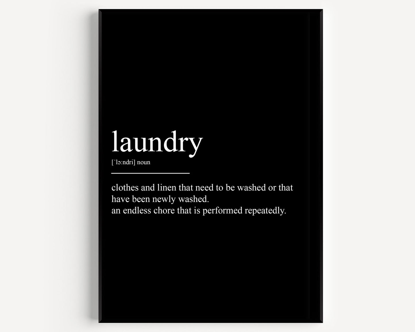 Laundry Definition Print - Magic Posters