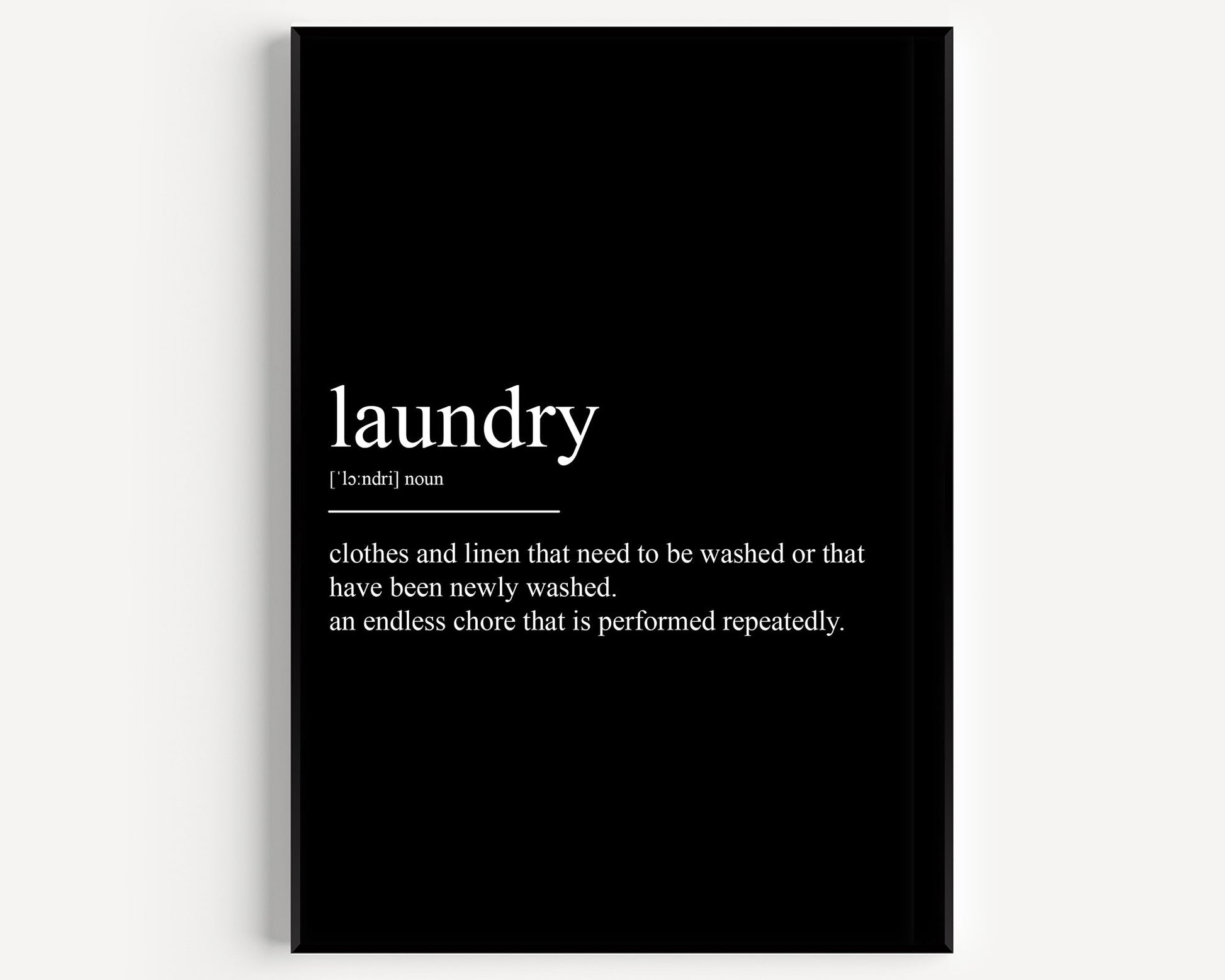 Laundry Definition Print - Magic Posters