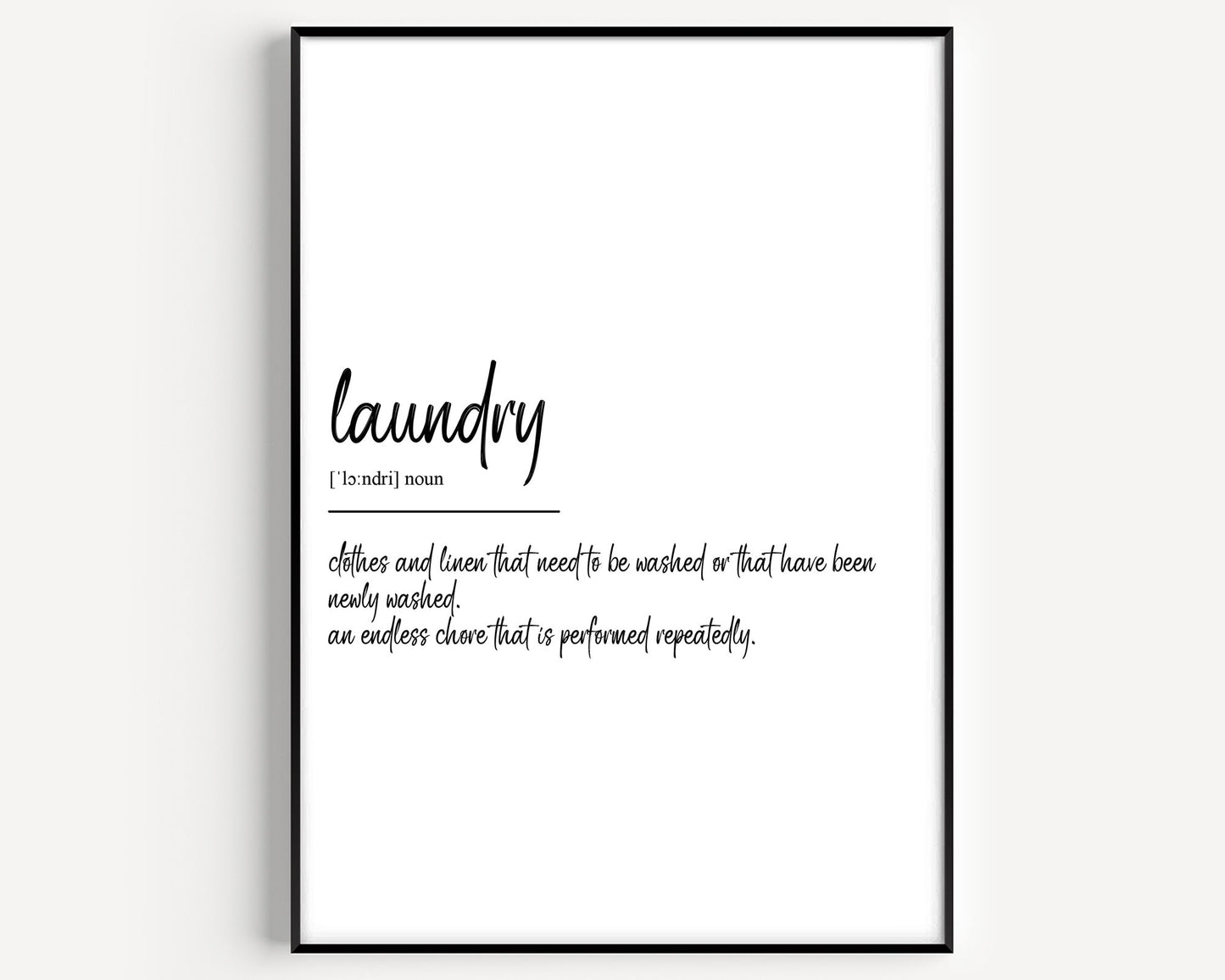 Laundry Definition Print - Magic Posters