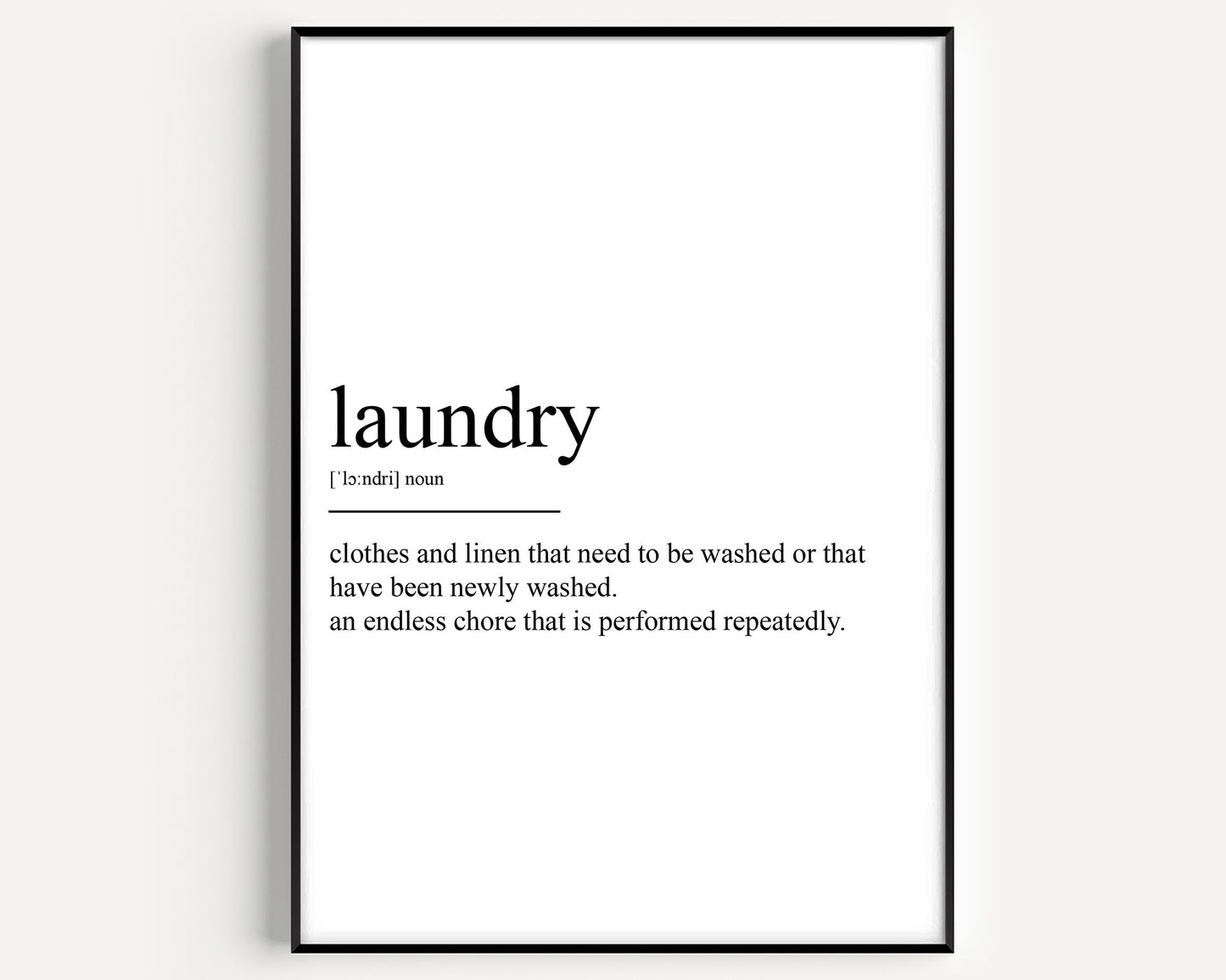 Laundry Definition Print - Magic Posters