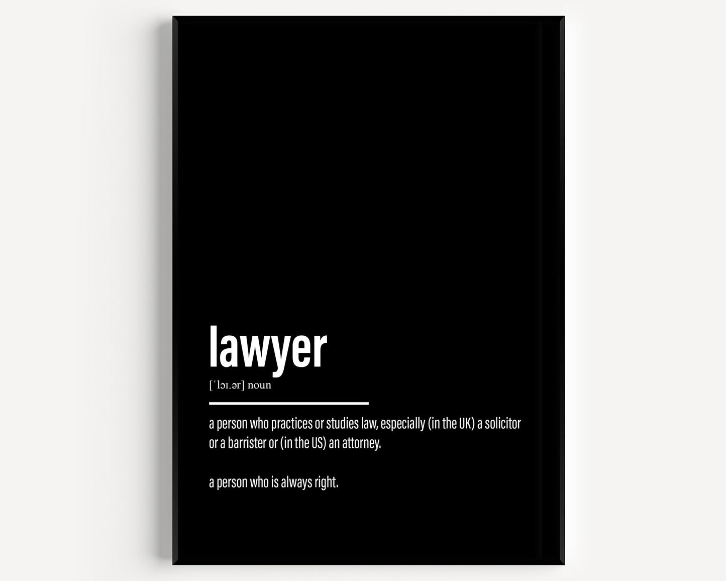 Lawyer Definition Print - Magic Posters