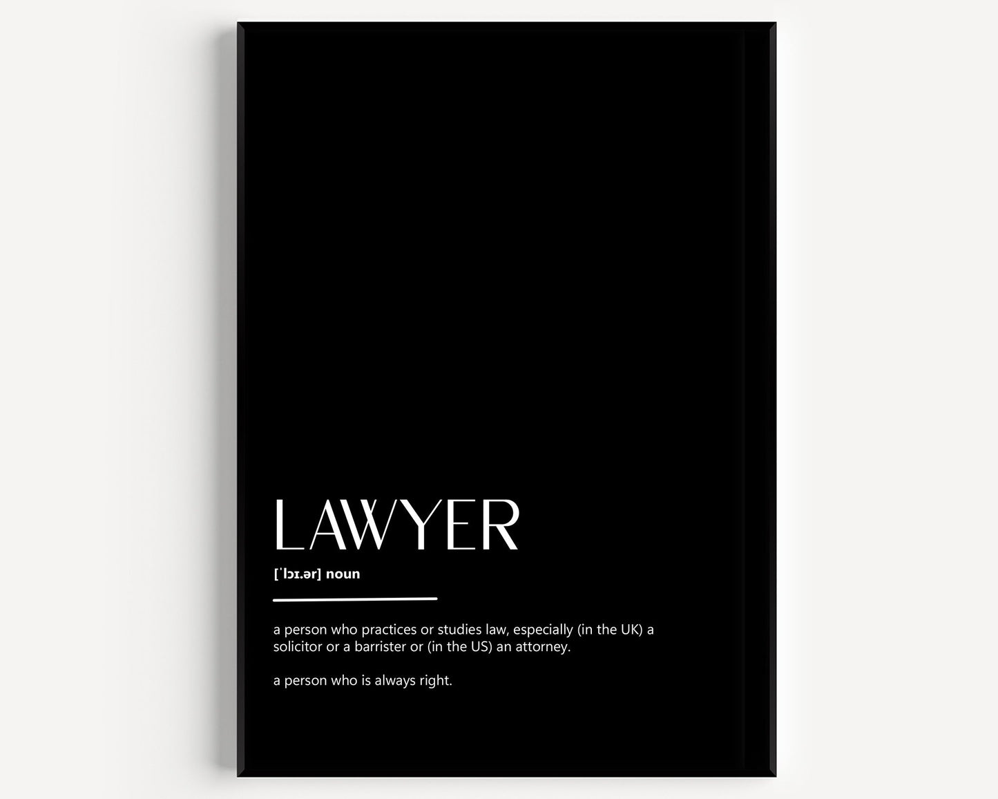 Lawyer Definition Print - Magic Posters