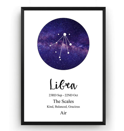 Libra Zodiac Print - Magic Posters