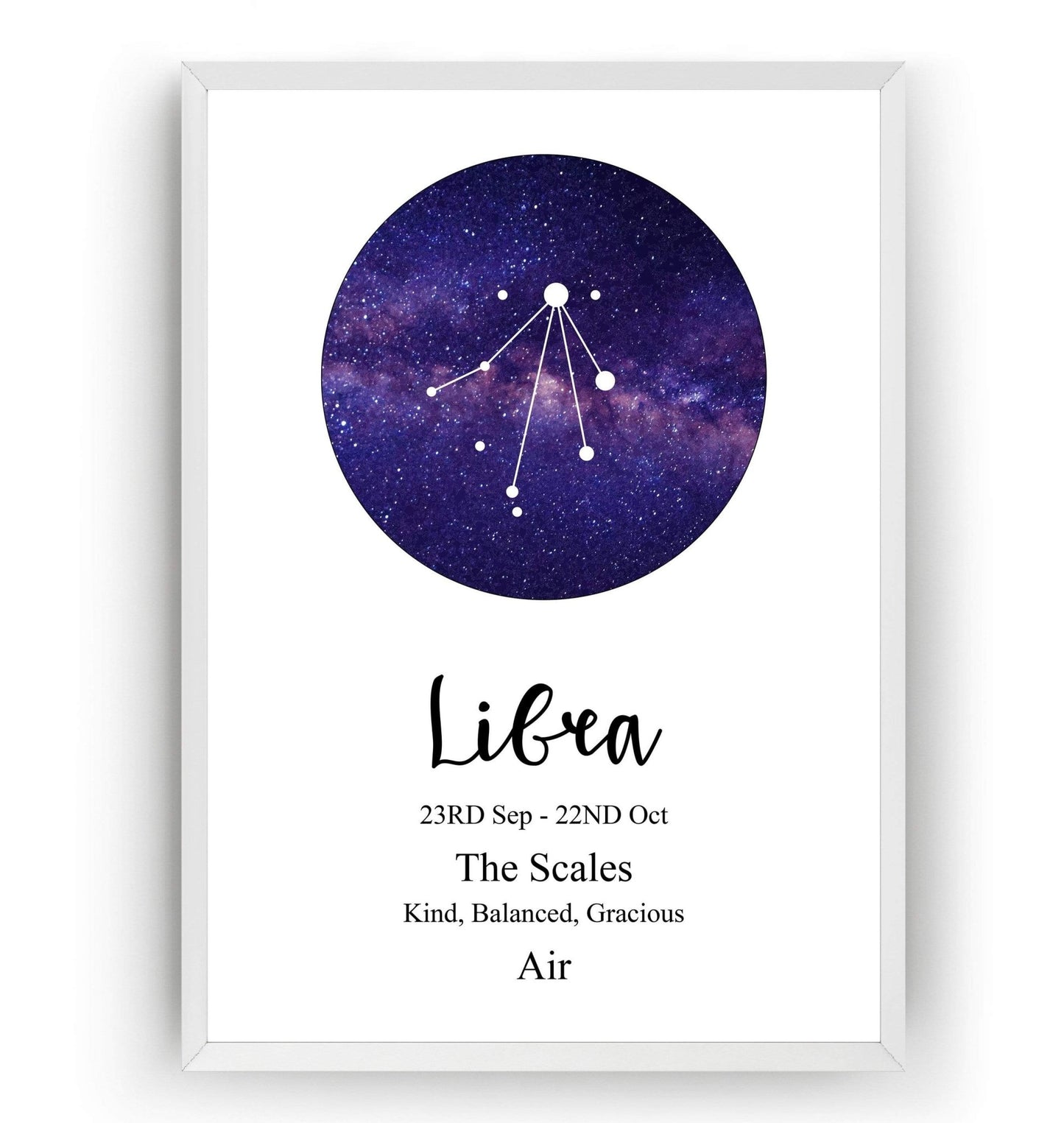 Libra Zodiac Print - Magic Posters