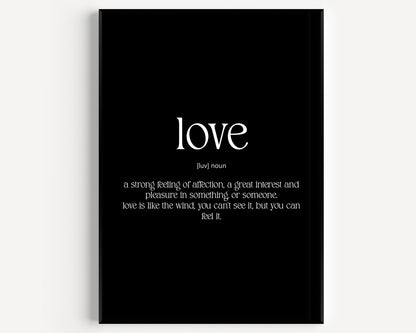 Love Definition Print - Magic Posters