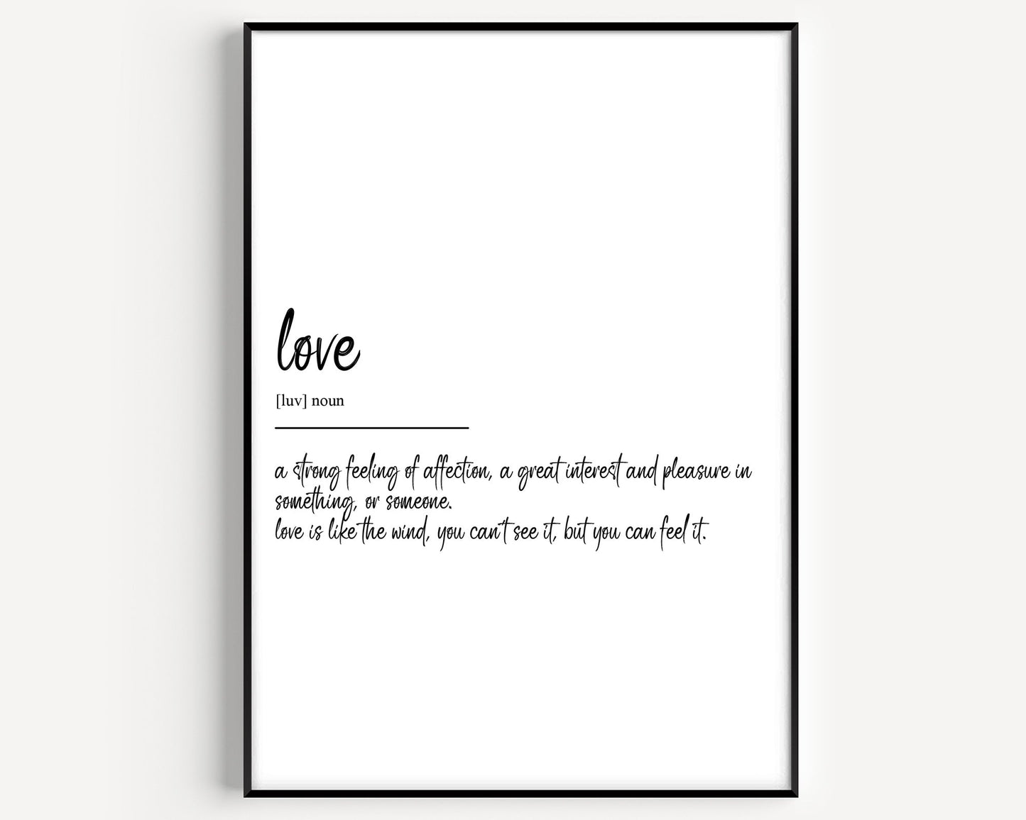 Love Definition Print - Magic Posters