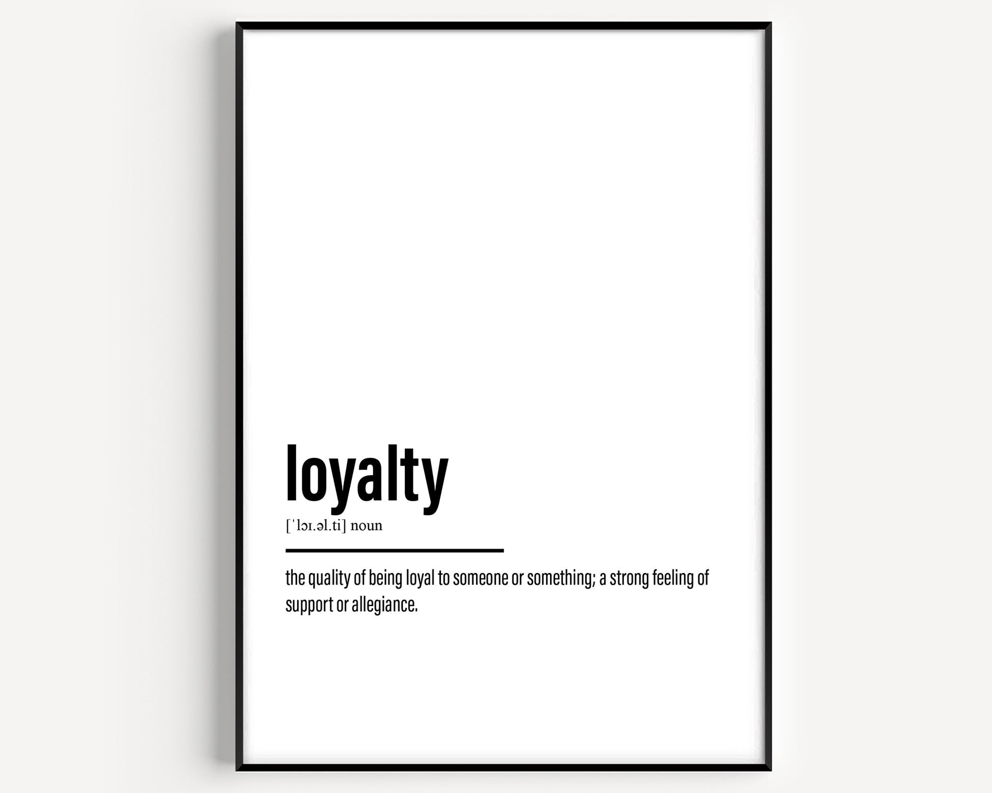 Loyalty Definition Print - Magic Posters