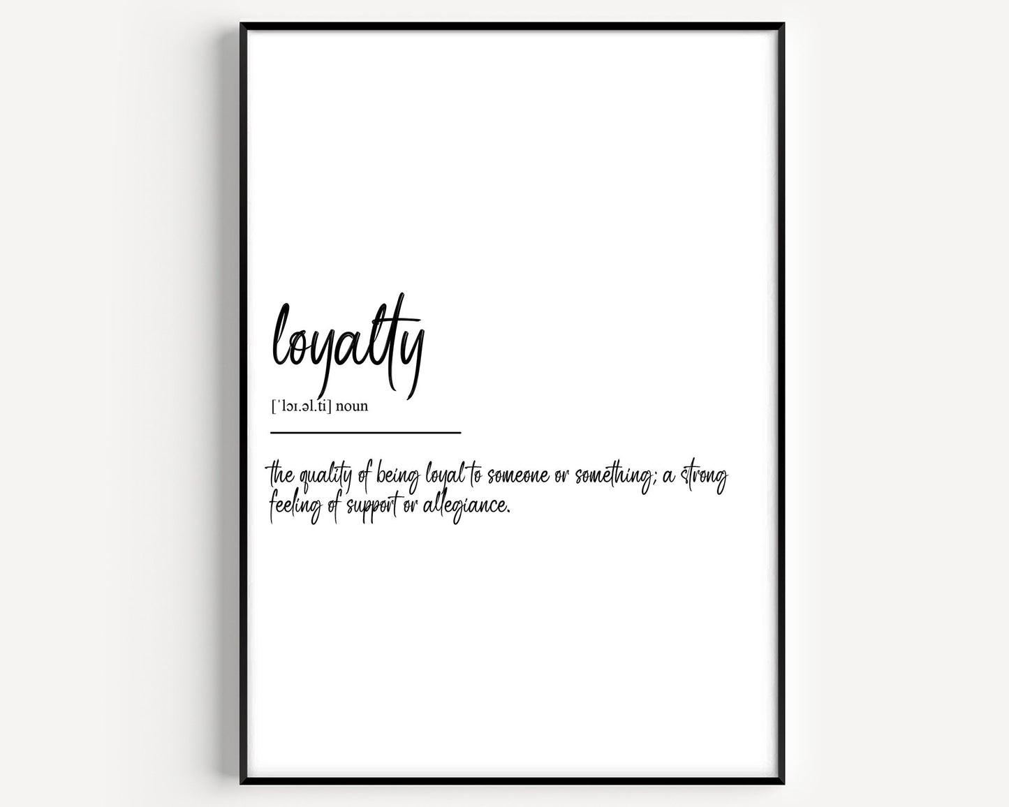 Loyalty Definition Print - Magic Posters