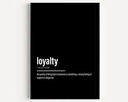 Loyalty Definition Print - Magic Posters