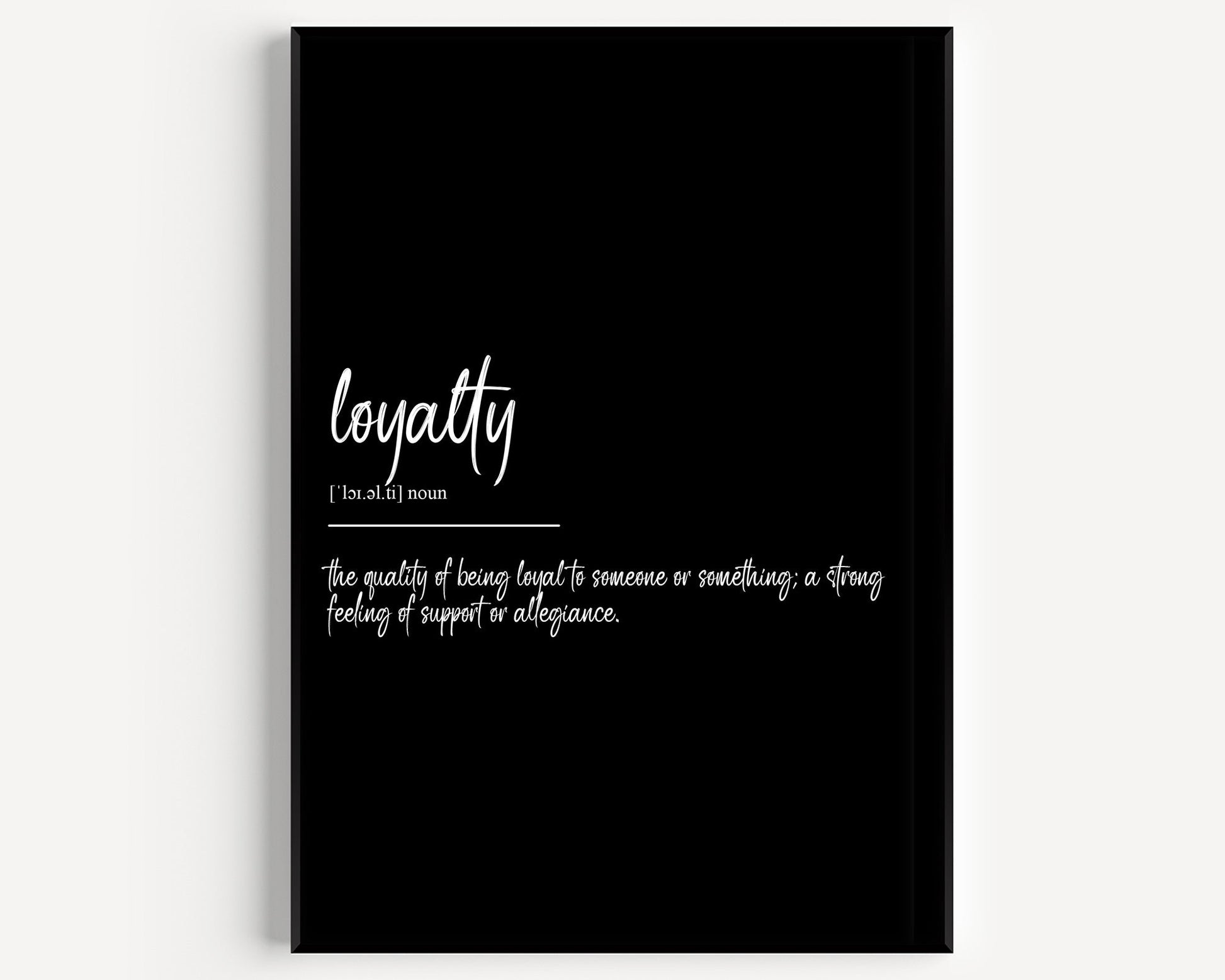 Loyalty Definition Print - Magic Posters