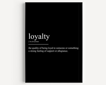 Loyalty Definition Print - Magic Posters