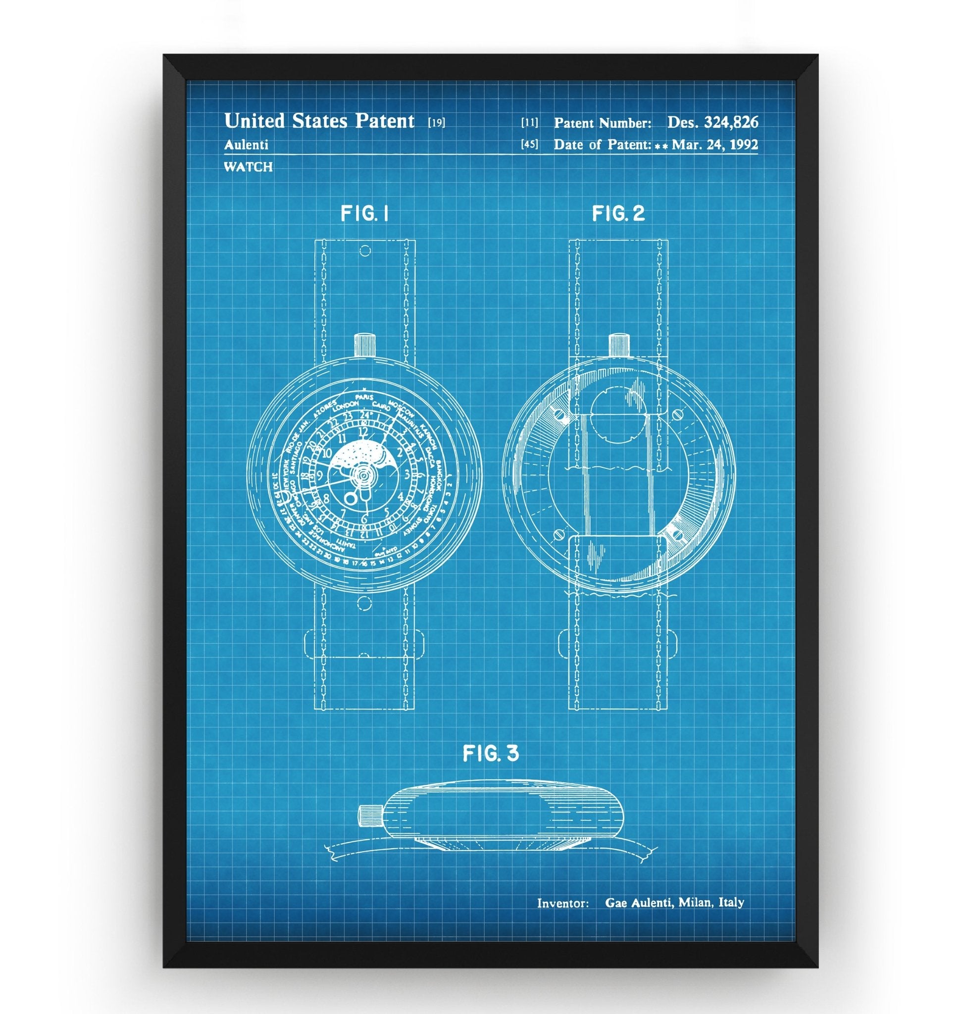 LV-I Watch 1992 Patent Print - Magic Posters