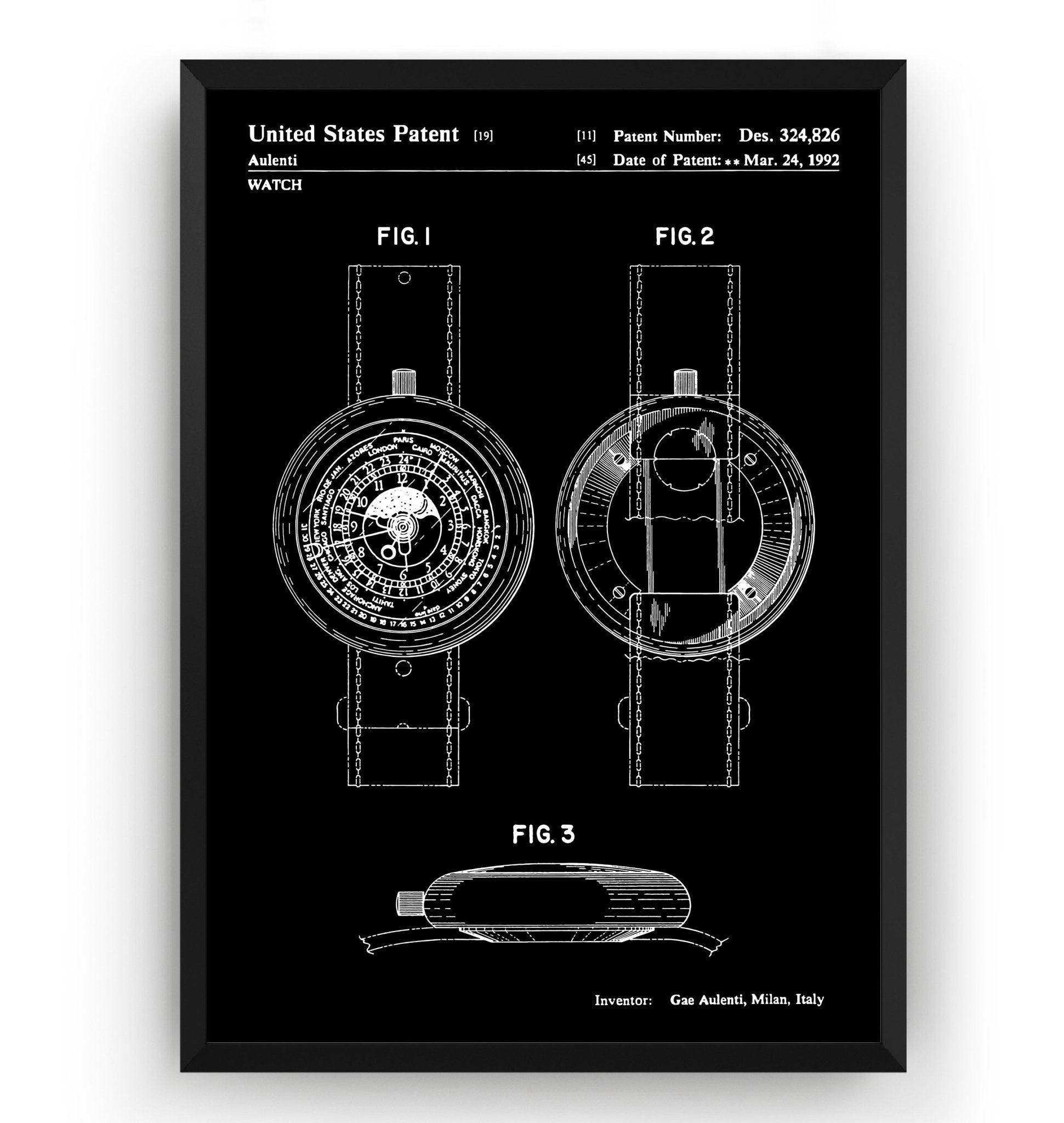 LV-I Watch 1992 Patent Print - Magic Posters