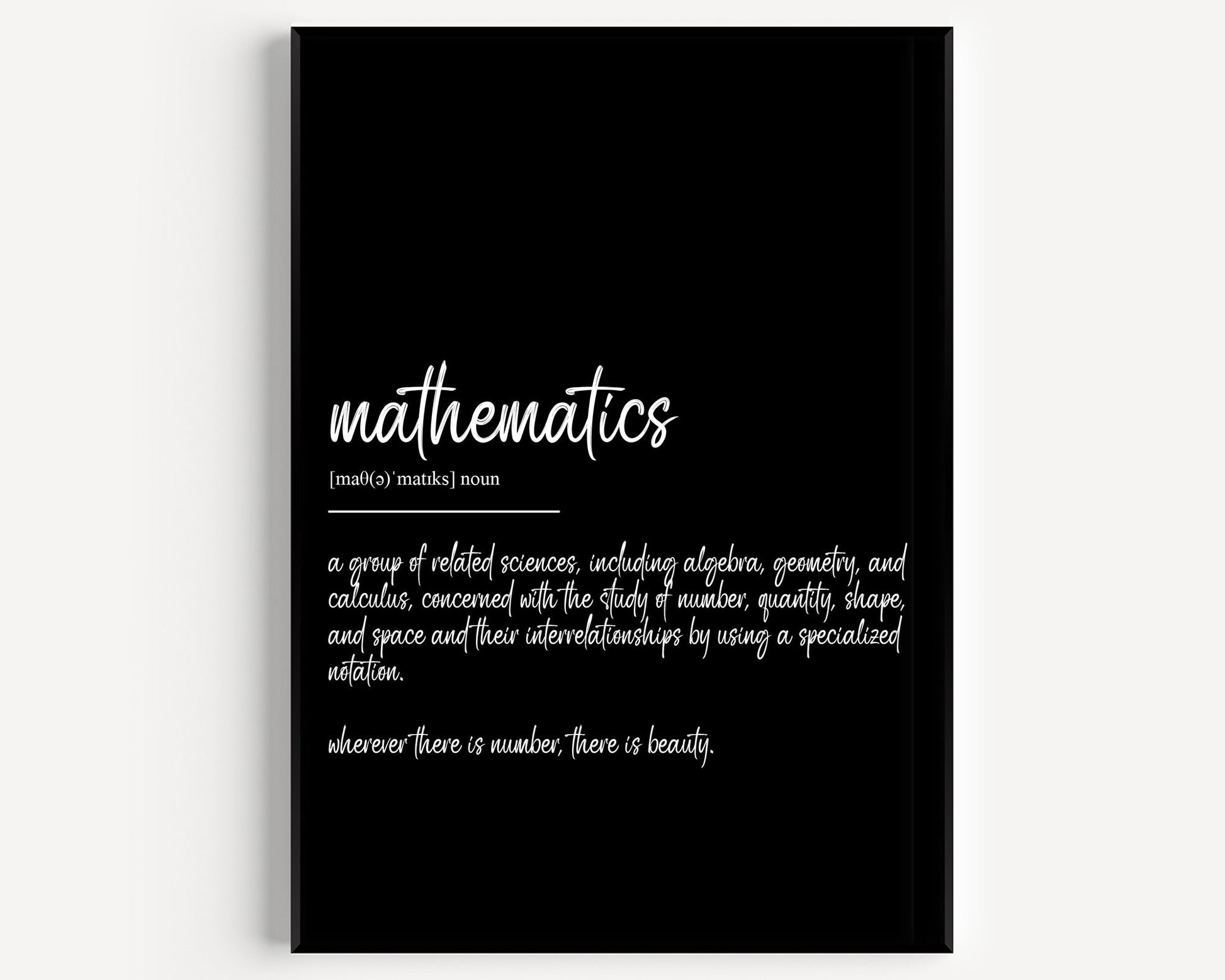 Mathematics Definition Print - Magic Posters