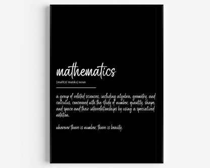 Mathematics Definition Print - Magic Posters