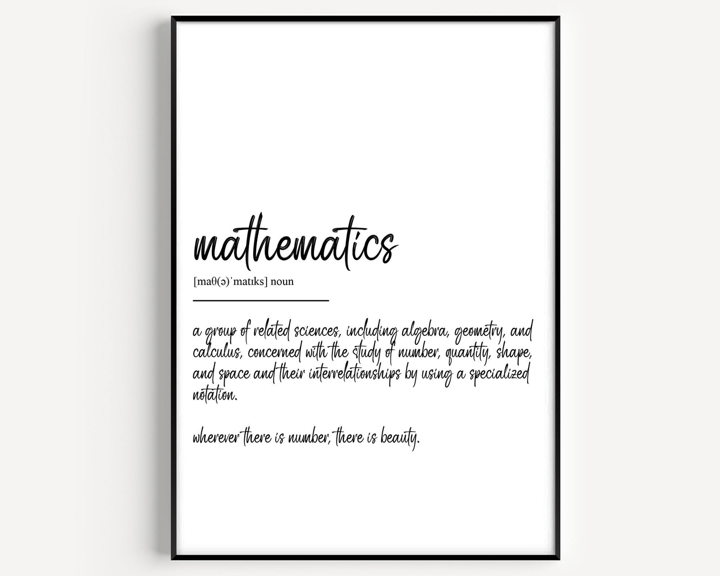 Mathematics Definition Print - Magic Posters