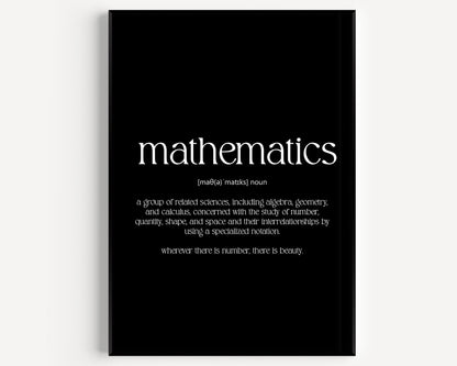 Mathematics Definition Print - Magic Posters