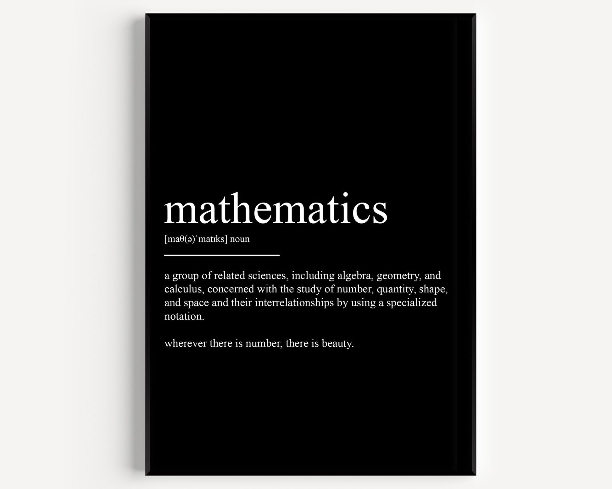 Mathematics Definition Print - Magic Posters