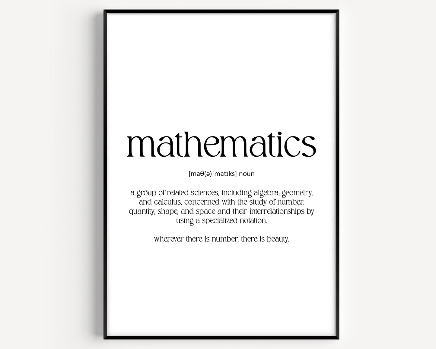 Mathematics Definition Print - Magic Posters