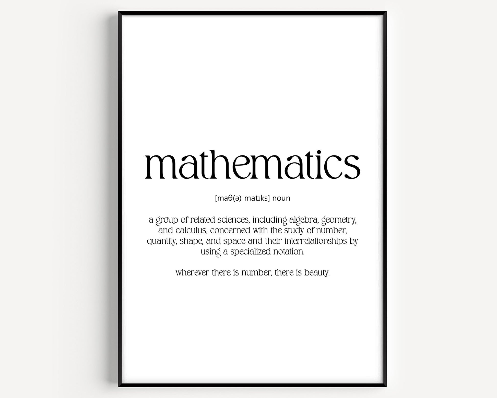 Mathematics Definition Print - Magic Posters