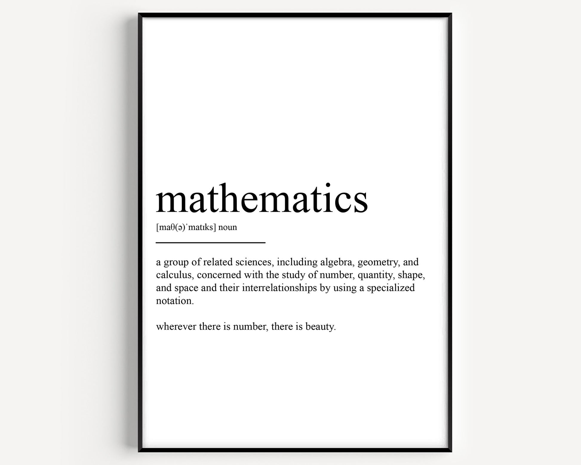 Mathematics Definition Print - Magic Posters