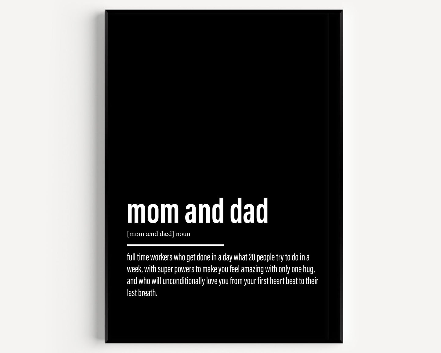 Mom And Dad Definition Print - Magic Posters