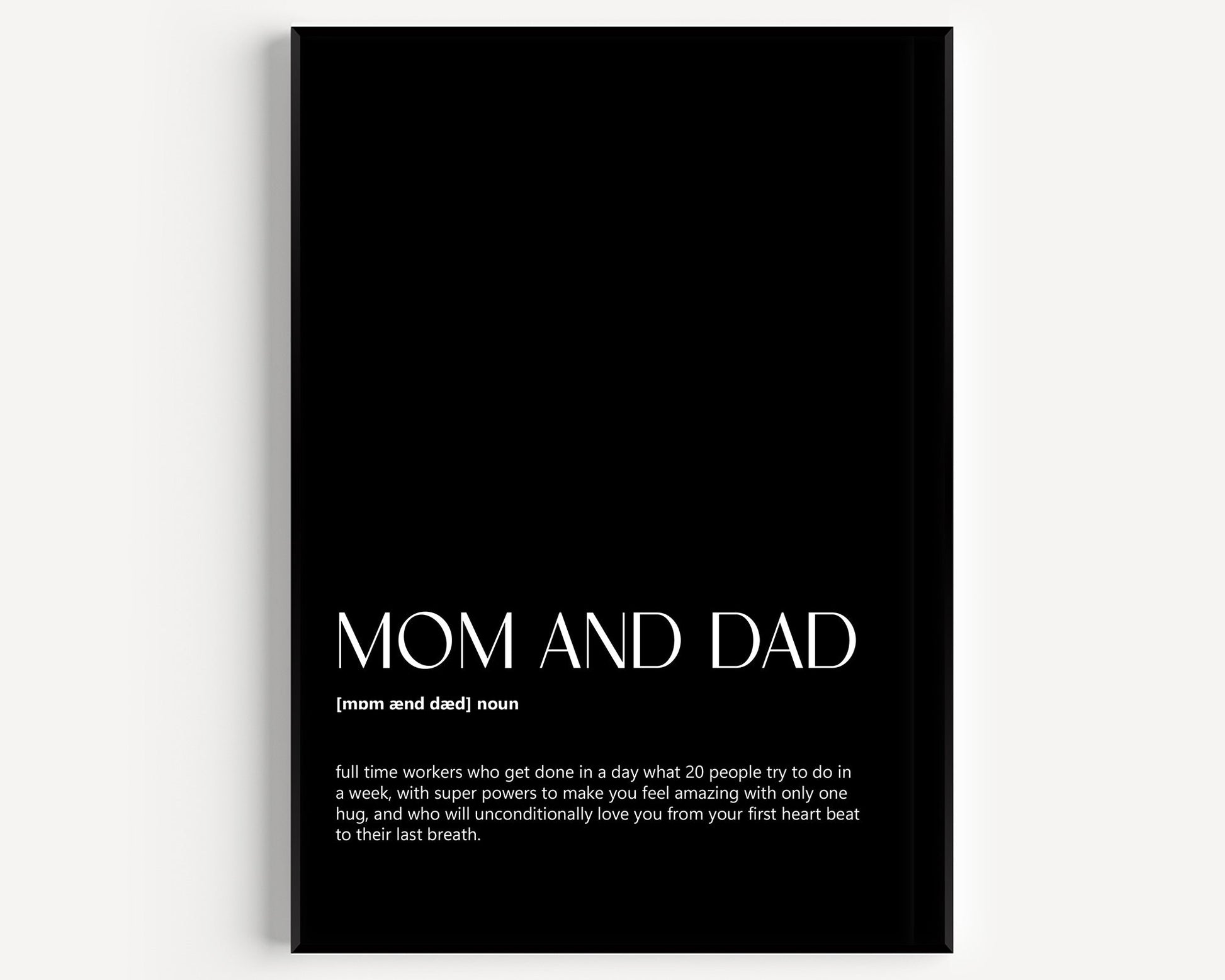 Mom And Dad Definition Print - Magic Posters