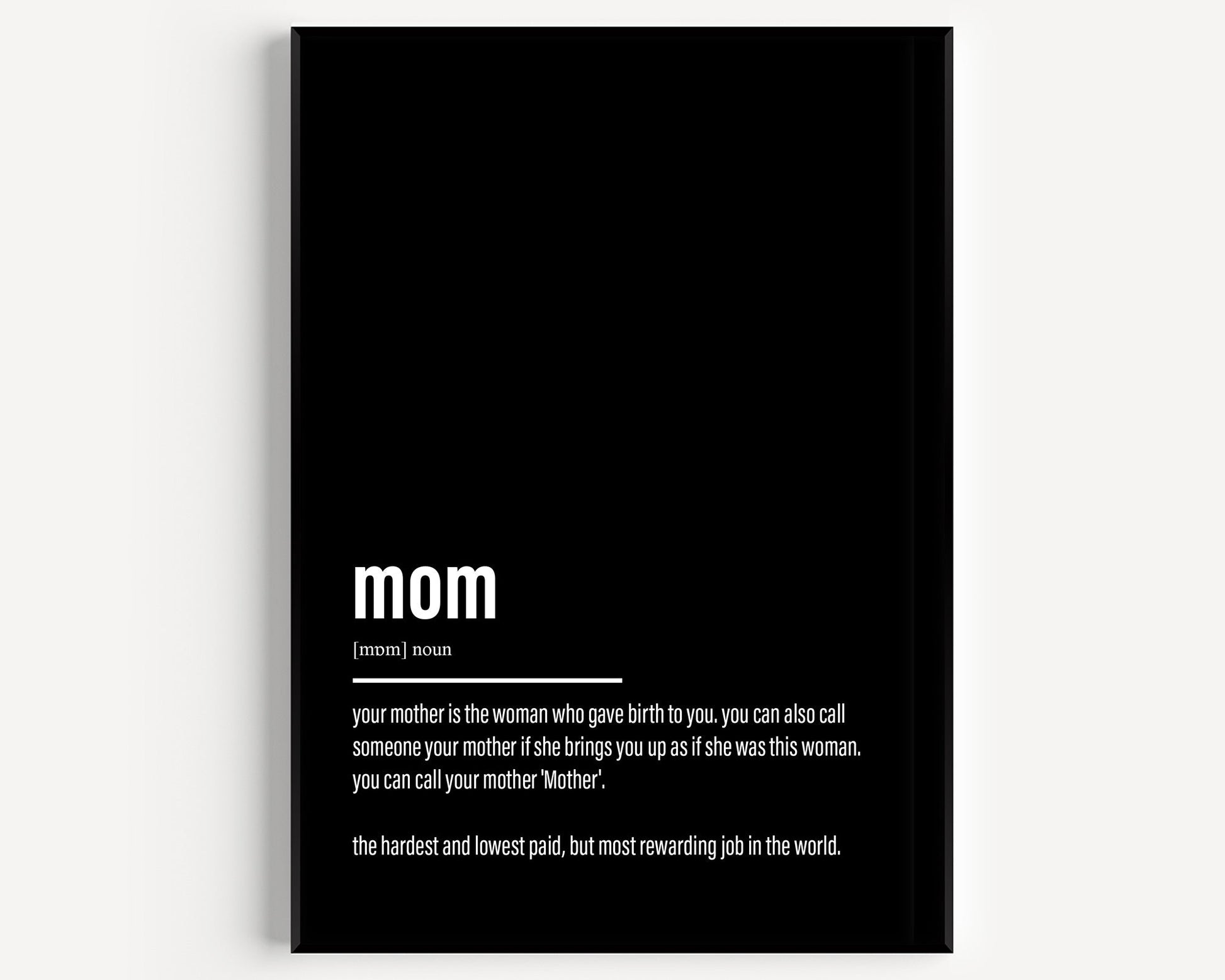 Mom Definition Print - Magic Posters