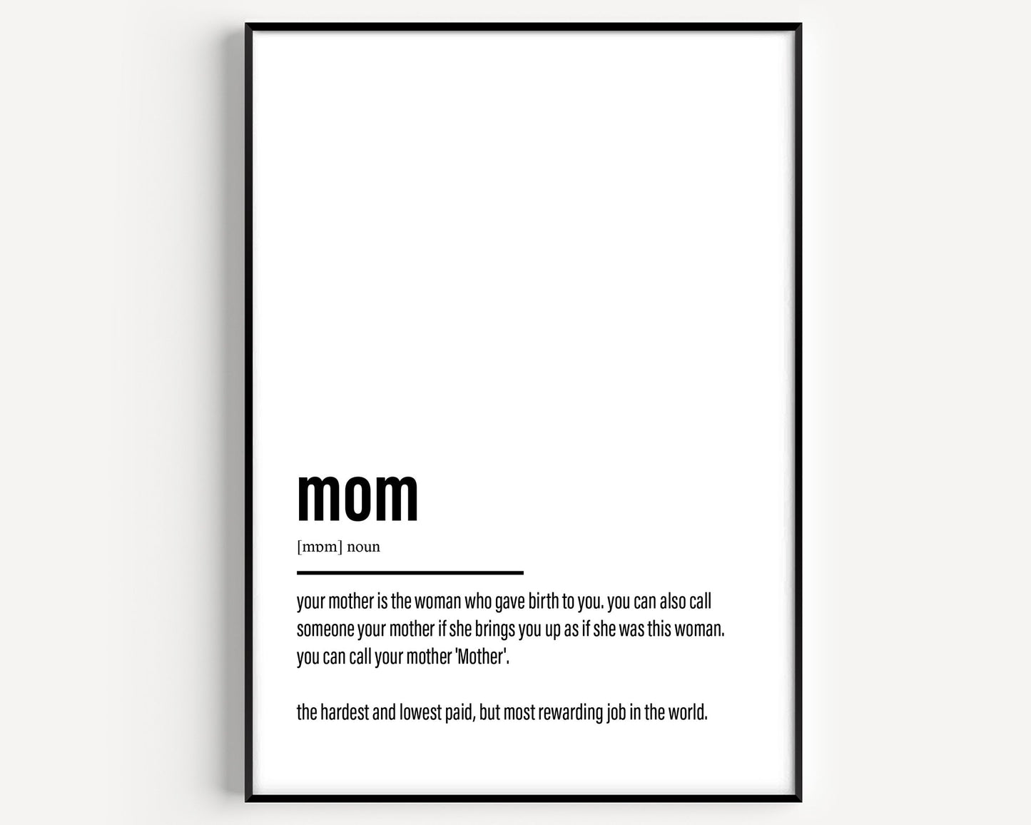 Mom Definition Print - Magic Posters