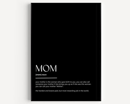 Mom Definition Print - Magic Posters