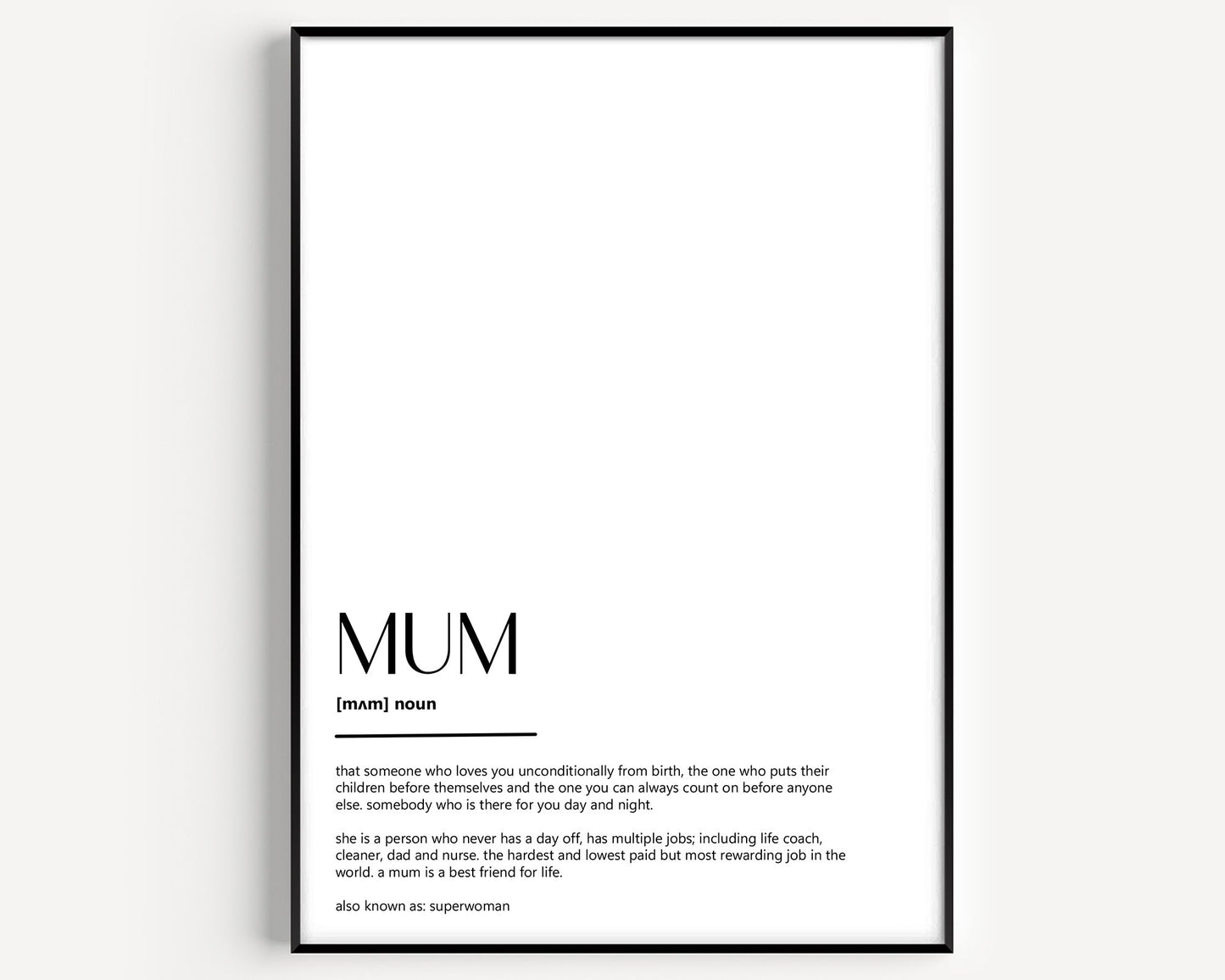 Mum Definition Print - Magic Posters