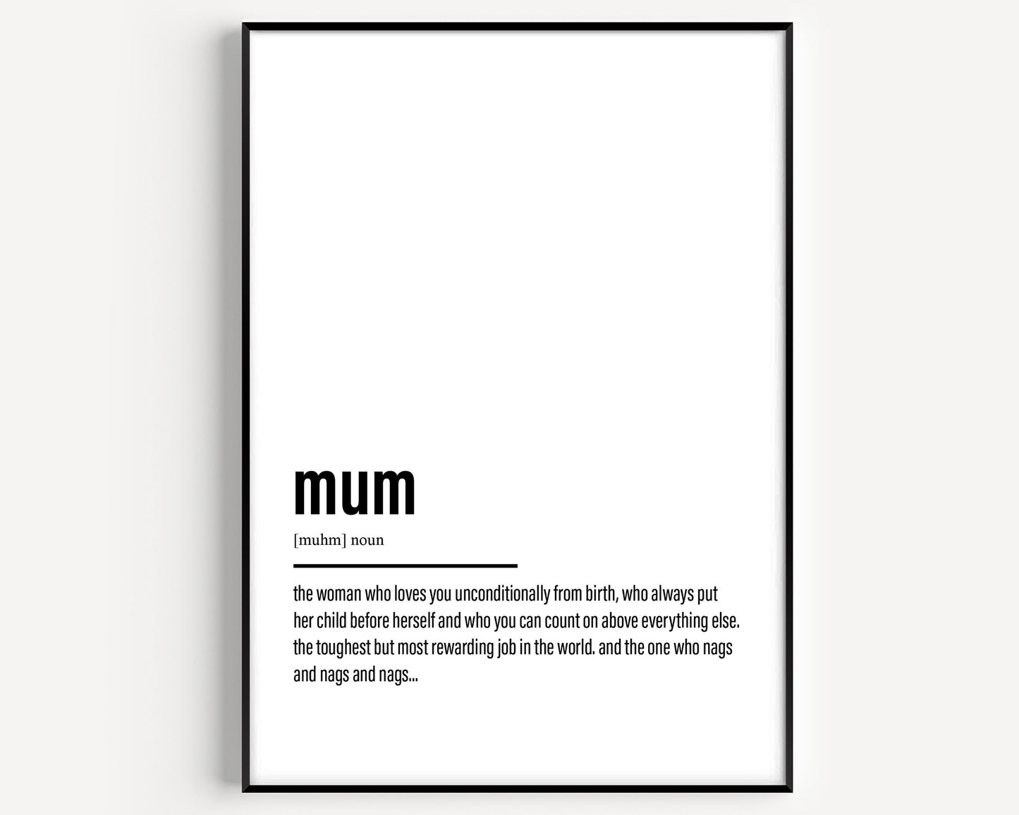 Mum Definition Print - Version 2 - Magic Posters