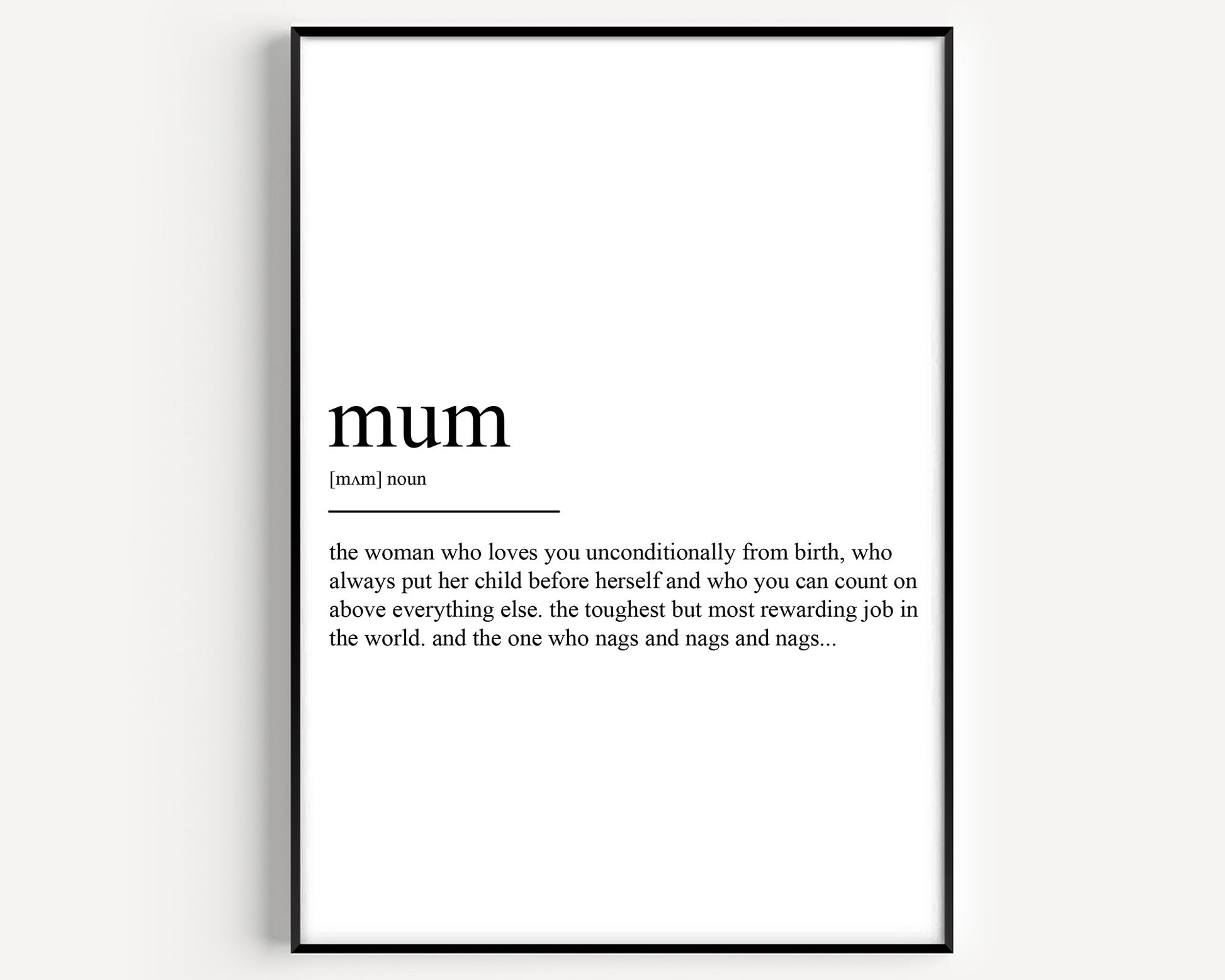 Mum Definition Print - Version 2 - Magic Posters