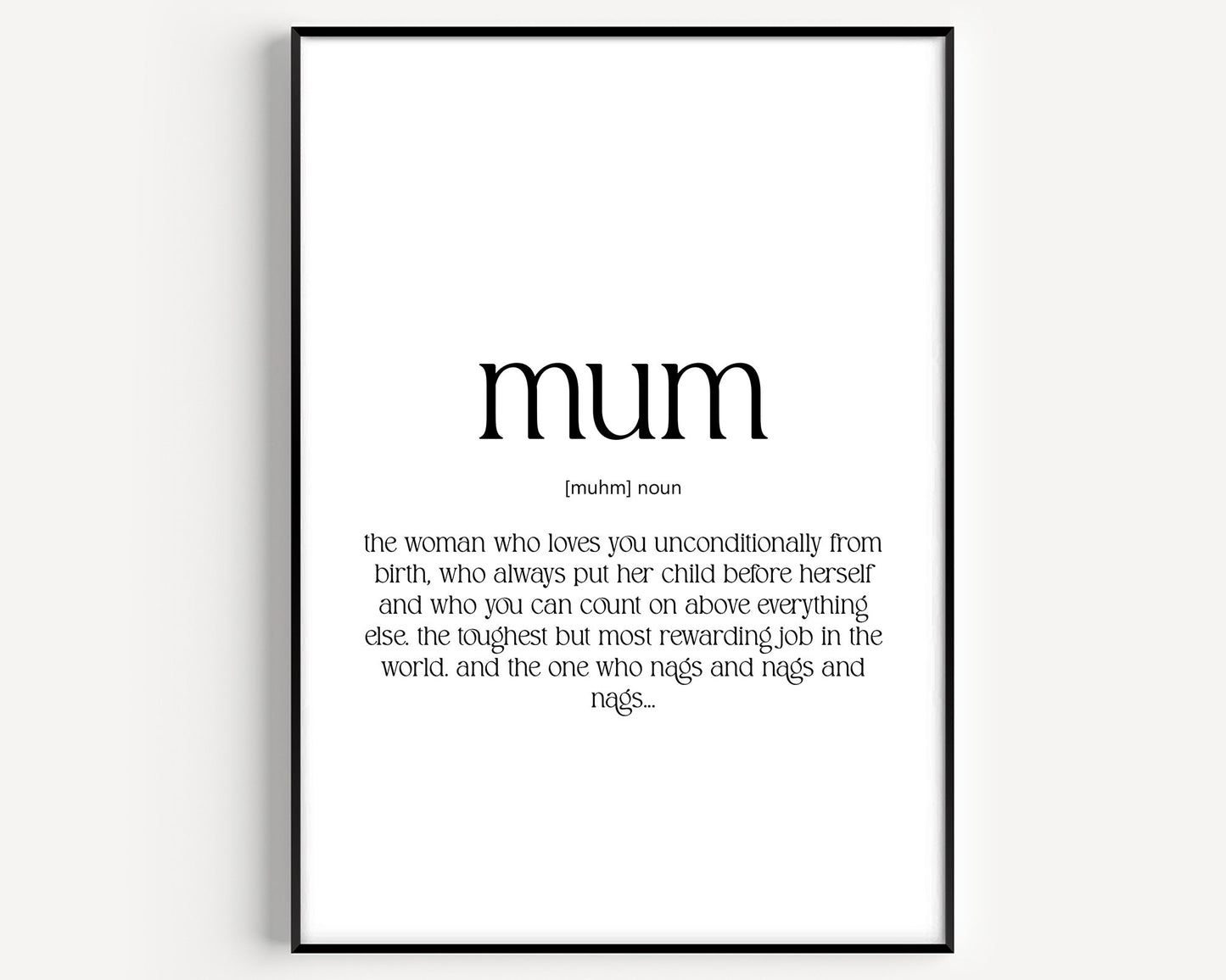 Mum Definition Print - Version 2 - Magic Posters