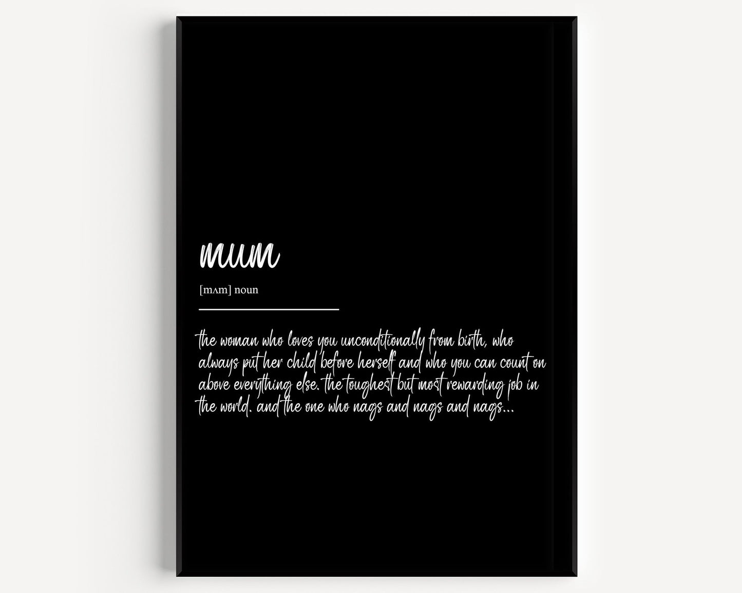 Mum Definition Print - Version 2 - Magic Posters