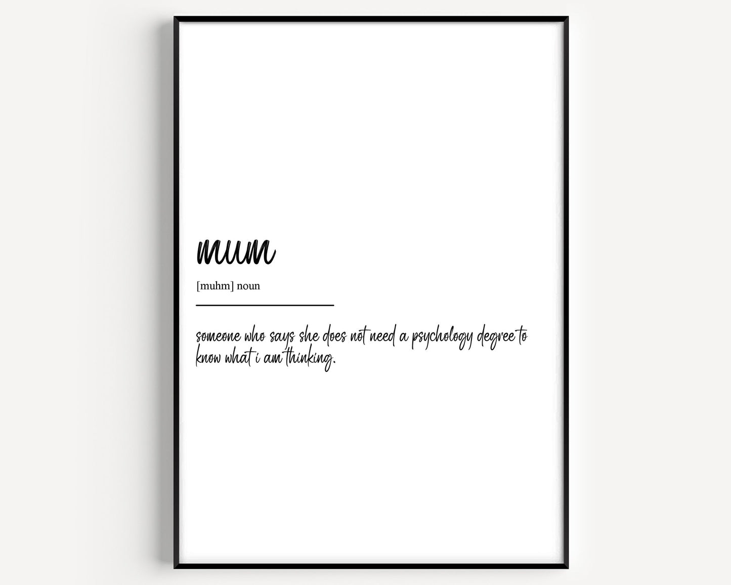 Mum Definition Print - Version 3 - Magic Posters