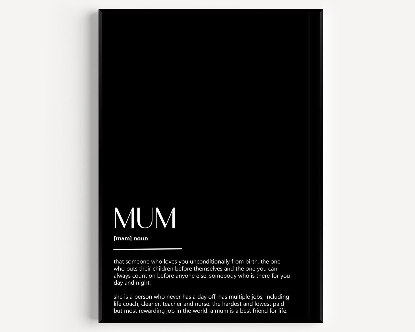 Mum Definition Print - Version 4 - Magic Posters