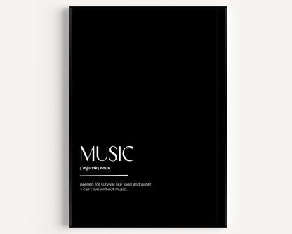 Music Definition Print V2 - Magic Posters