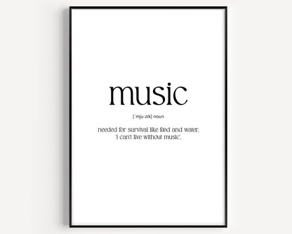 Music Definition Print V2 - Magic Posters