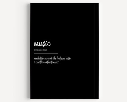 Music Definition Print V2 - Magic Posters