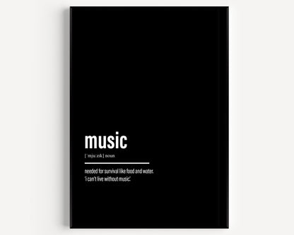 Music Definition Print V2 - Magic Posters