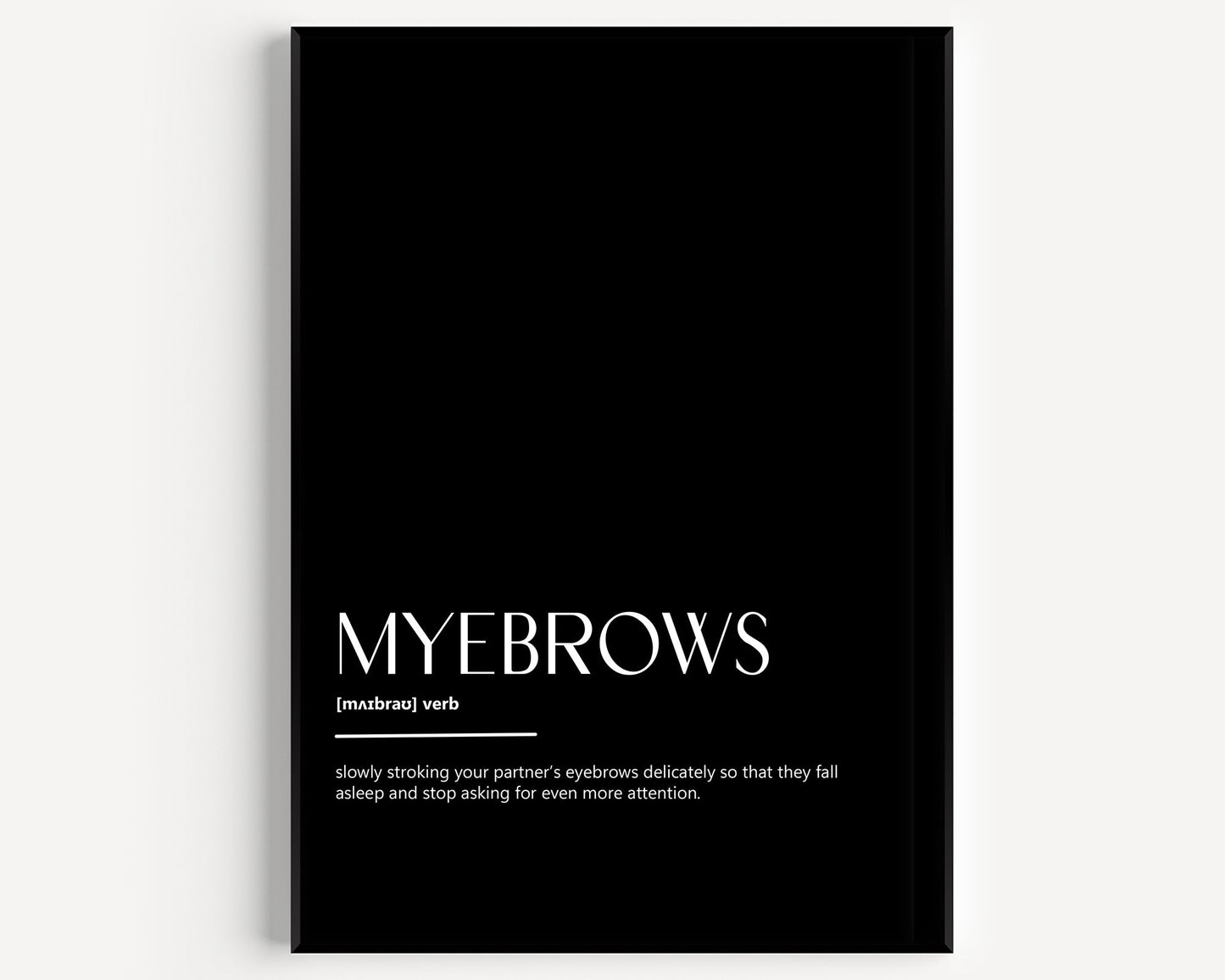 Myebrows Definition Print - Magic Posters