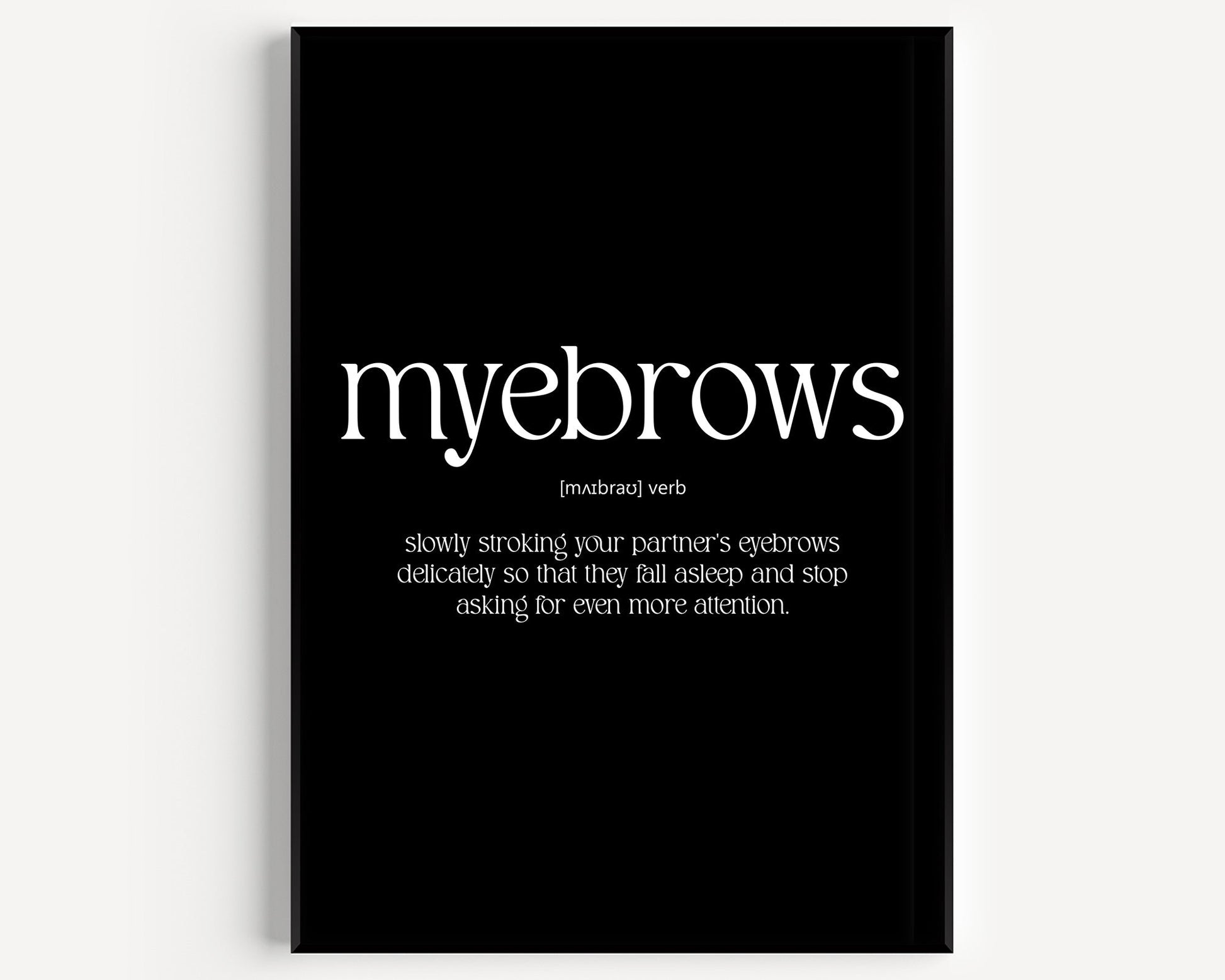 Myebrows Definition Print - Magic Posters