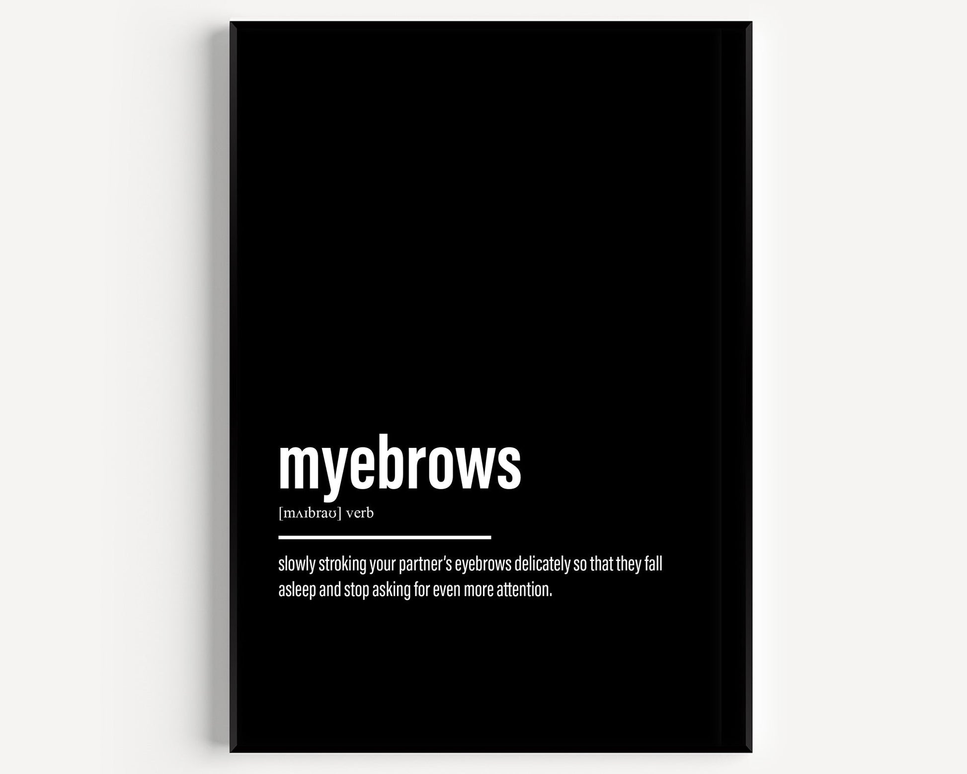 Myebrows Definition Print - Magic Posters