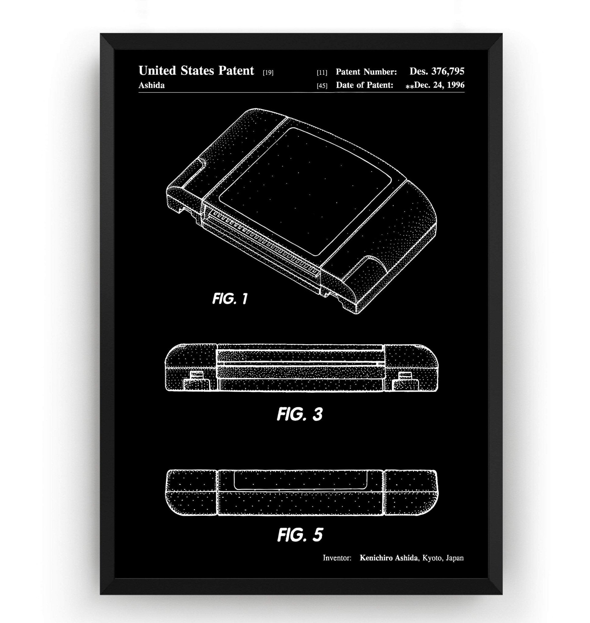 N64 Cartridge 1996 Patent Print - Magic Posters