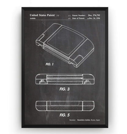 N64 Cartridge 1996 Patent Print - Magic Posters