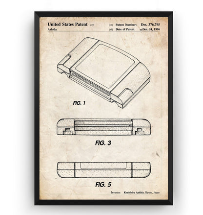 N64 Cartridge 1996 Patent Print - Magic Posters