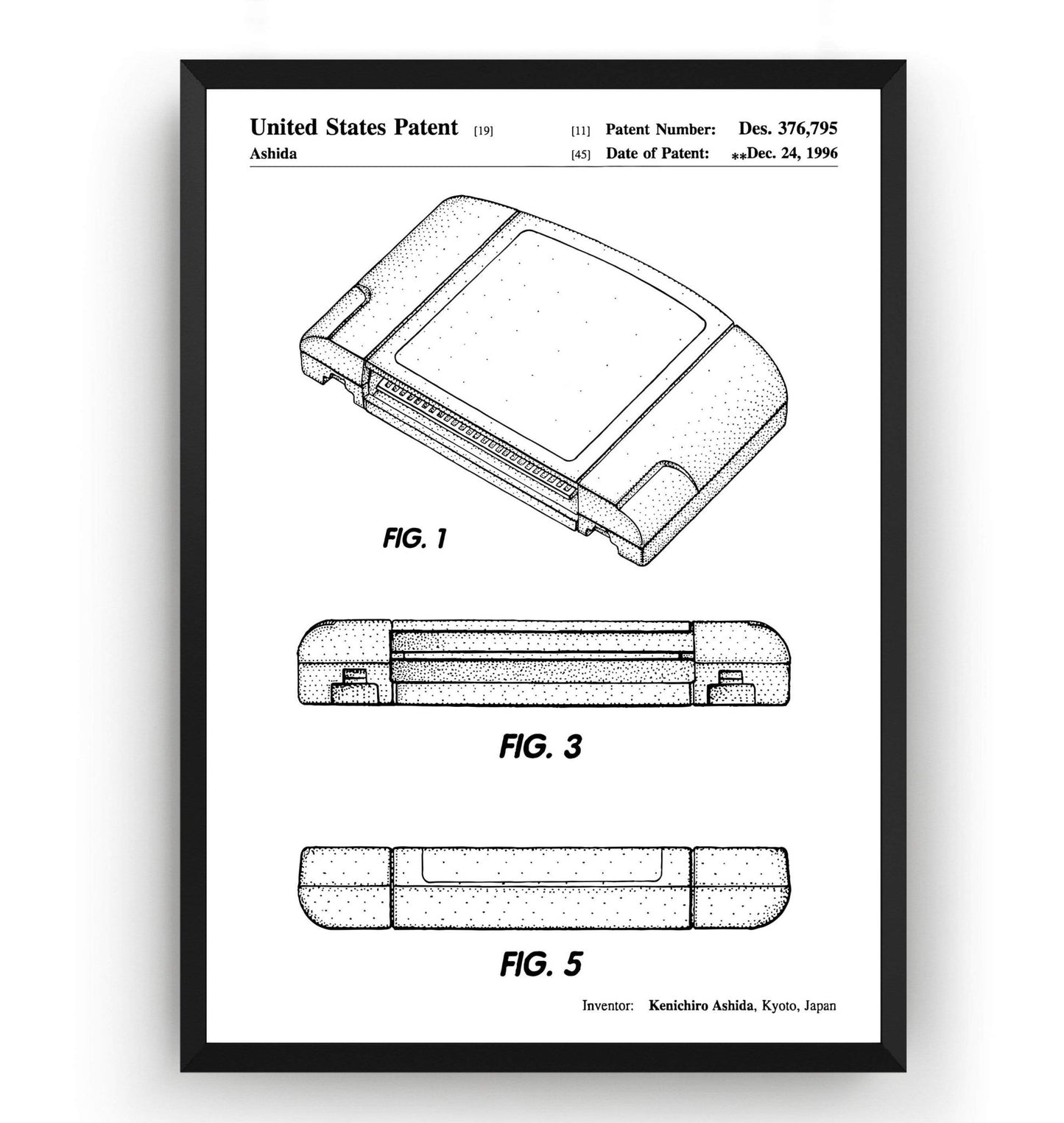 N64 Cartridge 1996 Patent Print - Magic Posters